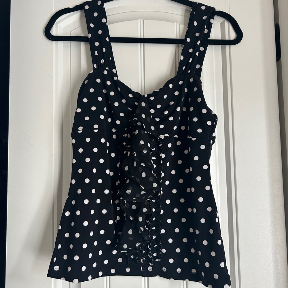 White House Black Market Polka Dot Tank